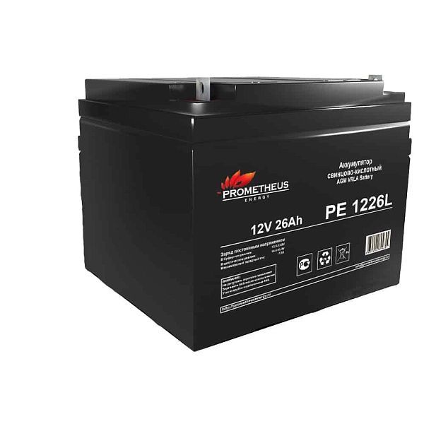 Prometheus Energy аккумулятор свинцово-кислотный PE 1226L 12V 26Ah Prometheus Energy аккумулятор свинцово-кислотный PE 1226L 12V 26Ah