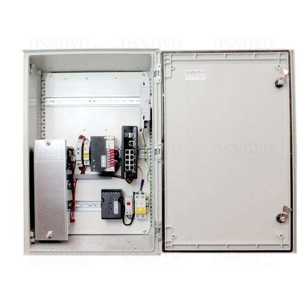 Уличный коммутатор с термостабилизацией и резервным питанием OSP-46TB1(SW-60812/I) Уличный коммутатор с термостабилизацией и резервным питанием OSP-46TB1(SW-60812/I)