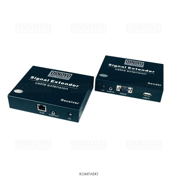 Удлинитель VGA, аудио-сигналов TLN-VKM/1+RLN-VKM/1(ver.2) Удлинитель VGA, аудио-сигналов TLN-VKM/1+RLN-VKM/1(ver.2)