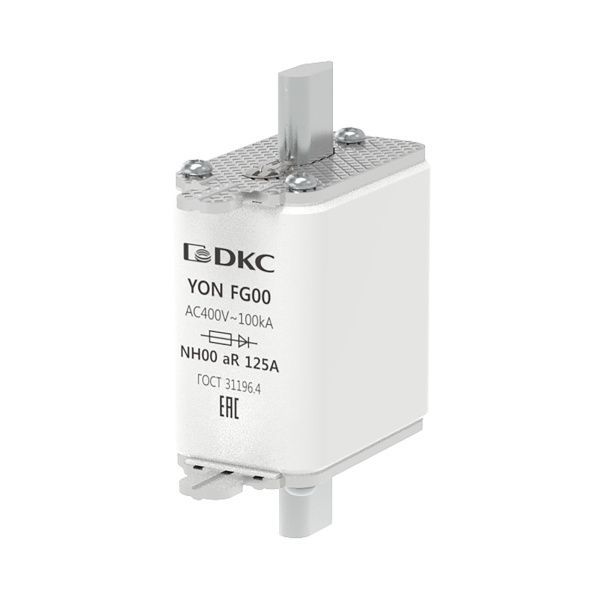 Предохранитель YON ножевого типа FG00 125А 400V характеристика aR Предохранитель YON ножевого типа FG00 125А 400V характеристика aR