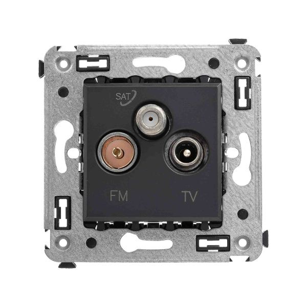 Розетка TV-FM-SAT в стену, Avanti, черный матовый Розетка TV-FM-SAT в стену, Avanti, черный матовый