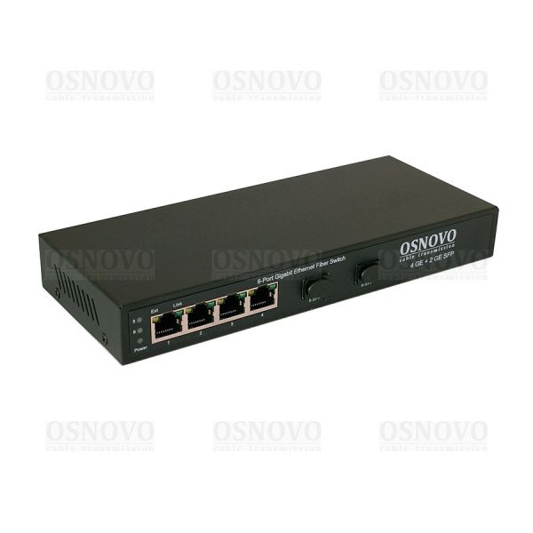 Коммутатор Gigabit Ethernet на 4 RJ45 + 2 SFP Коммутатор Gigabit Ethernet на 4 RJ45 + 2 SFP