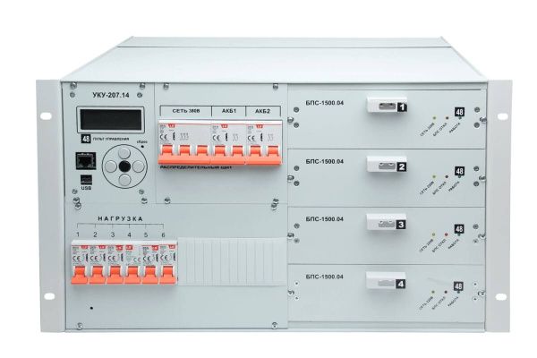 ИБП ИБЭП-220/48B-120A-4/4(1500)-6U-LAN ИБП ИБЭП-220/48B-120A-4/4(1500)-6U-LAN