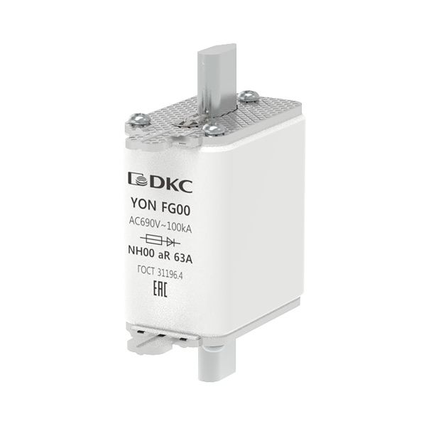 Предохранитель YON ножевого типа FG00 63А 690V характеристика aR Предохранитель YON ножевого типа FG00 63А 690V характеристика aR