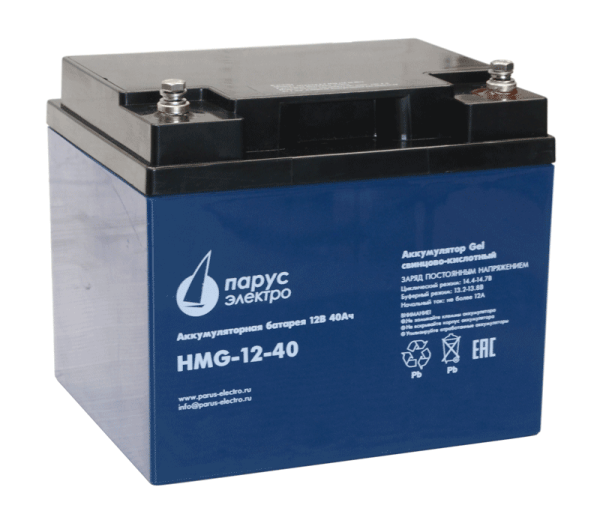 HMG-12-40 гелевая аккумуляторная батарея 12 В / 40 Ач HMG-12-40 гелевая аккумуляторная батарея 12 В / 40 Ач