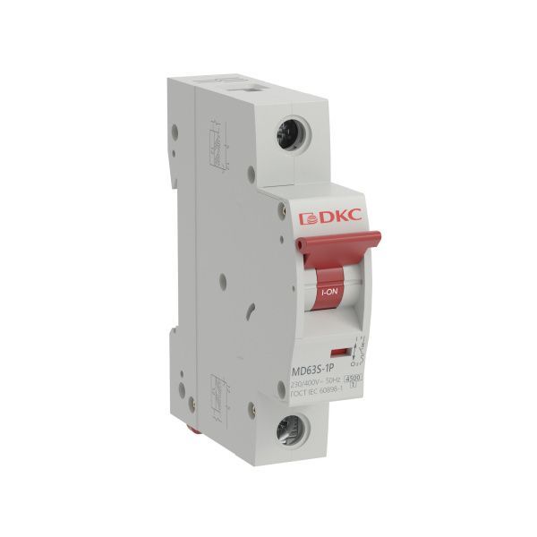 Автоматический выключатель модульный YON max типа MD63S, 4,5кА, 1 полюс, хар-ка B, 10А Автоматический выключатель модульный YON max типа MD63S, 4,5кА, 1 полюс, хар-ка B, 10А