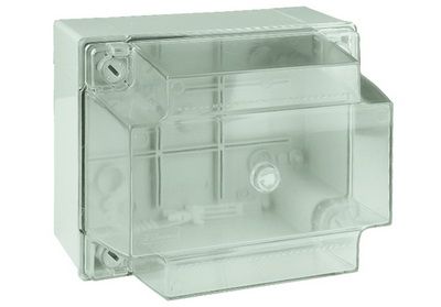 Коробка ответвит. с гладкими стенками и прозрачной крышкой, IP56, 380х300х180мм Коробка ответвит. с гладкими стенками и прозрачной крышкой, IP56, 380х300х180мм