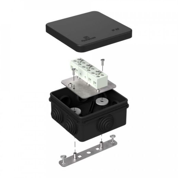 Коробка огнестойкая для о/п 40-0210-FR6.0-6 Е15-Е120 RAL9005 80х80х40 Коробка огнестойкая для о/п 40-0210-FR6.0-6 Е15-Е120 RAL9005 80х80х40