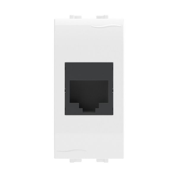 Компьютерная розетка RJ45 кат.5e, Brava, белая, 1 модуль Компьютерная розетка RJ45 кат.5e, Brava, белая, 1 модуль