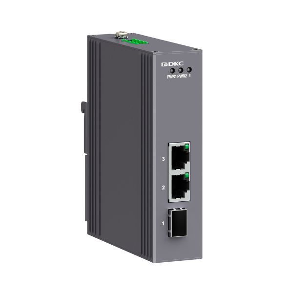 Промышленный медиаконвертер, 3-х портовый, 1х100Base-X SFP слот,2х10/100Base-T(X) портов RJ45, 12-48В DC/18-30В AC, с резервированием Промышленный медиаконвертер, 3-х портовый, 1х100Base-X SFP слот,2х10/100Base-T(X) портов RJ45, 12-48В DC/18-30В AC, с резервированием