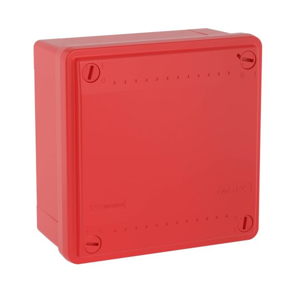 Коробка ответвит. с гладкими стенками, IP56, 100х100х50мм,цвет красный Коробка ответвит. с гладкими стенками, IP56, 100х100х50мм,цвет красный