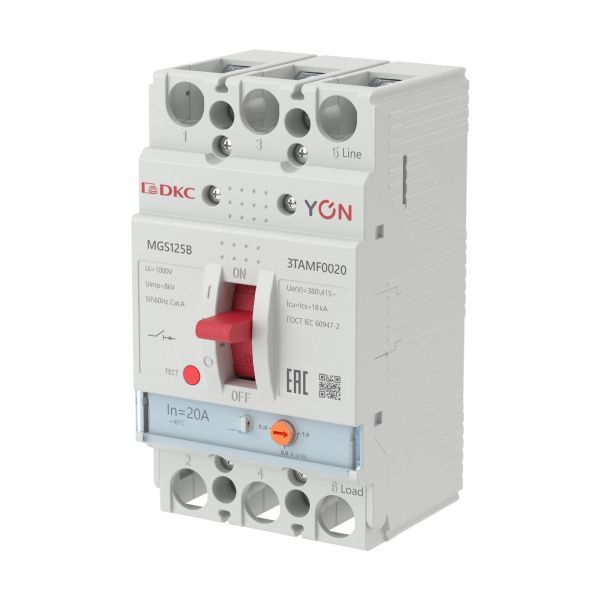 Авт. выкл. YON MGS125 3P 16-20A 18kA Авт. выкл. YON MGS125 3P 16-20A 18kA