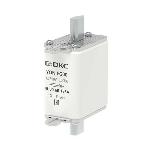 Предохранитель YON ножевого типа FG00 125А 690V характеристика aR Предохранитель YON ножевого типа FG00 125А 690V характеристика aR