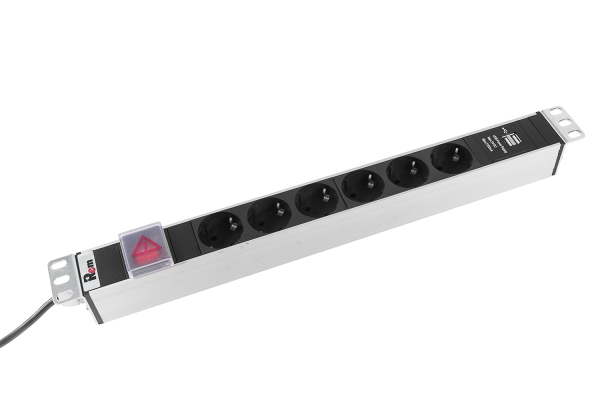 Гор блок розеток Rem-16, 1×16, выкл, USB-порт, 6S, 19", шнур 1,8м Гор блок розеток Rem-16, 1×16, выкл, USB-порт, 6S, 19", шнур 1,8м