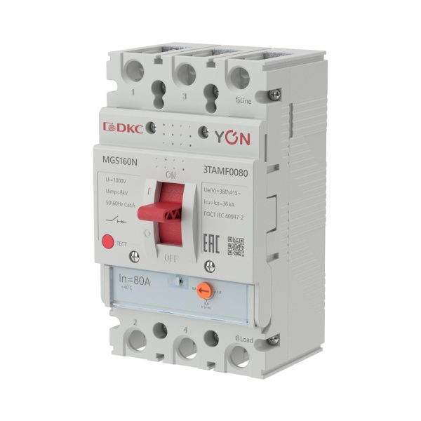 Авт. выкл. YON MGS160 3P 64-80A 36kA Авт. выкл. YON MGS160 3P 64-80A 36kA