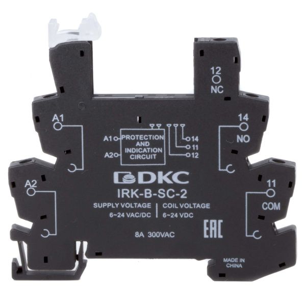Колодка ультратонкая для реле серии RIS, вх. напр. 6-24V DC, винт. клеммы Колодка ультратонкая для реле серии RIS, вх. напр. 6-24V DC, винт. клеммы