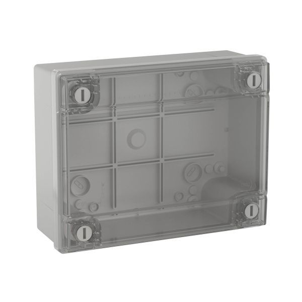 Коробка ответвит. с гладкими стенками и прозрачной крышкой, IP56, 300х220х120мм Коробка ответвит. с гладкими стенками и прозрачной крышкой, IP56, 300х220х120мм