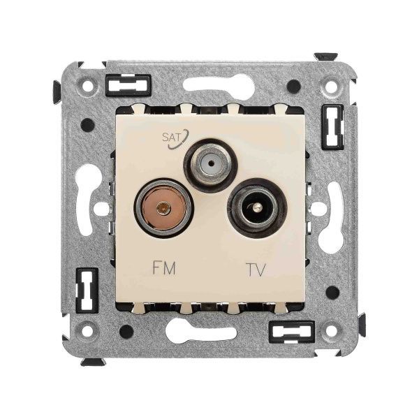 Розетка TV-FM-SAT в стену, Avanti, ванильная дымка Розетка TV-FM-SAT в стену, Avanti, ванильная дымка
