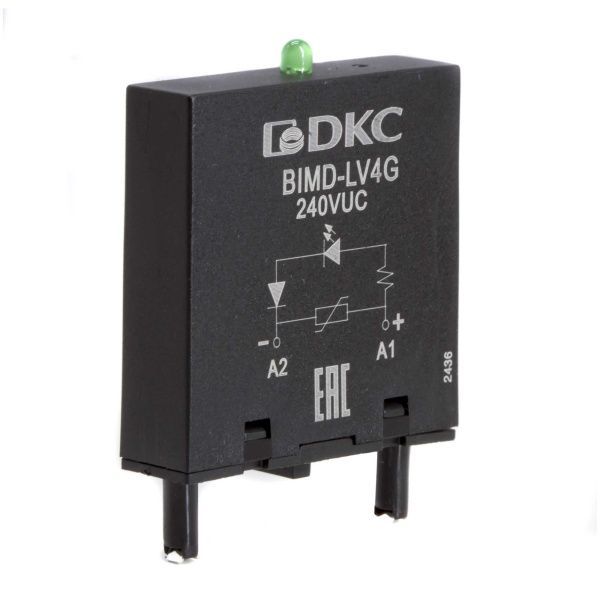 Модуль индикации и защиты, LED зелёный+Варистор (A1+), 240V AC/DC Модуль индикации и защиты, LED зелёный+Варистор (A1+), 240V AC/DC