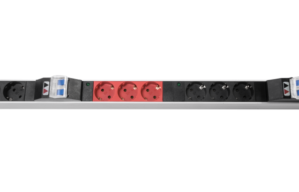 Верт блок розеток Rem-2MC, монит, измер, 3×32A, авт, 18S, 1820мм, шнур 3м IEC309