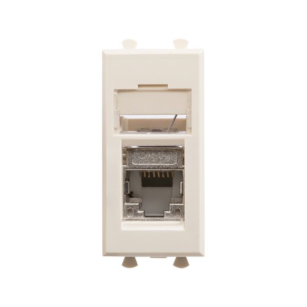 Компьютерная розетка RJ-45 модульная, кат.5е экранированная, Avanti, ванильная дымка, 1 модуль Компьютерная розетка RJ-45 модульная, кат.5е экранированная, Avanti, ванильная дымка, 1 модуль