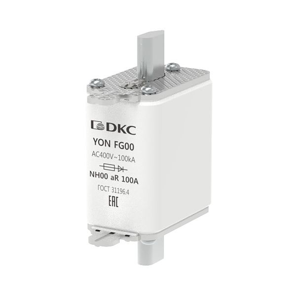 Предохранитель YON ножевого типа FG00 100А 400V характеристика aR Предохранитель YON ножевого типа FG00 100А 400V характеристика aR