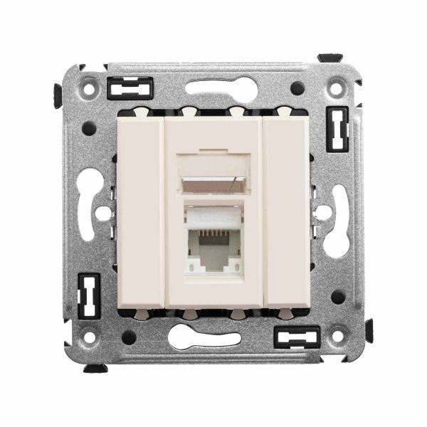 Компьютерная розетка RJ-45 в стену, кат.5e одинарная, Avanti, ванильная дымка Компьютерная розетка RJ-45 в стену, кат.5e одинарная, Avanti, ванильная дымка