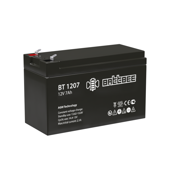 Аккумуляторы для систем безопасности BattBee BT 1207 Аккумуляторы для систем безопасности BattBee BT 1207