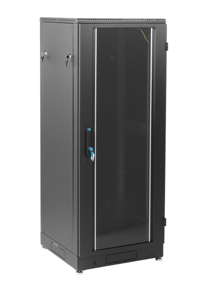 Шкаф телекоммуникационный напольный 36U (600 × 800) дверь стекло, чёрный Шкаф телекоммуникационный напольный 36U (600 × 800) дверь стекло, чёрный