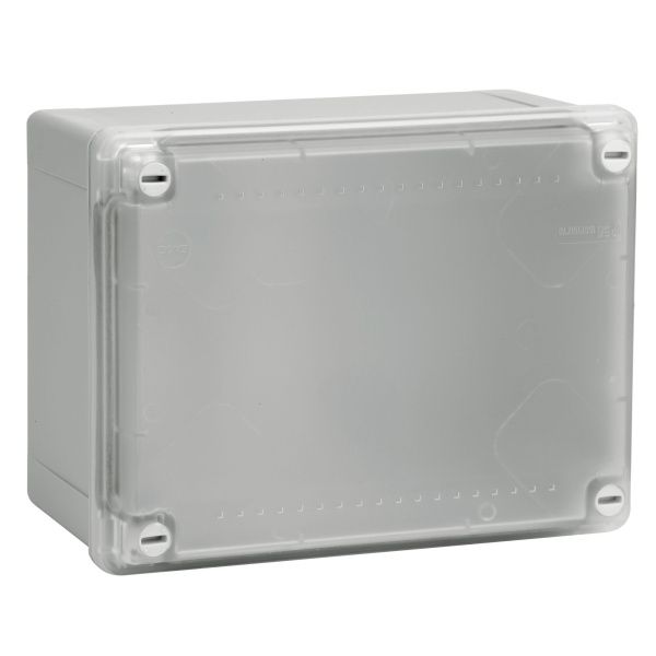 Коробка ответвит. с гладкими стенками и матовой крышкой, IP56,240х190х90мм Коробка ответвит. с гладкими стенками и матовой крышкой, IP56,240х190х90мм