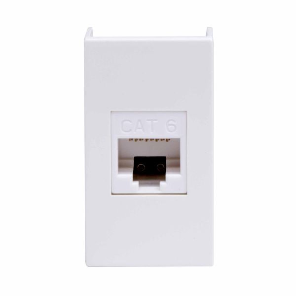 Ком.роз. RJ45 кат.6, 8P8C, Viva, белая, 1мод Ком.роз. RJ45 кат.6, 8P8C, Viva, белая, 1мод