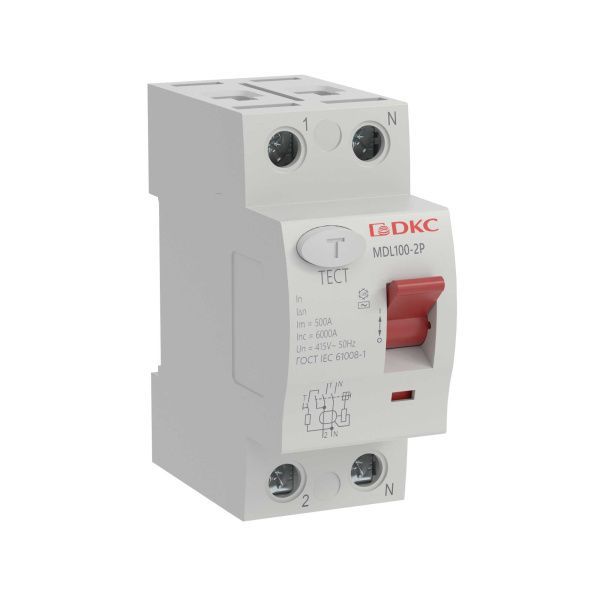 Устройство защитного отключения УЗО ВДТ YON MAX MDL100, 2P, 10mA, 25A, тип АС Устройство защитного отключения УЗО ВДТ YON MAX MDL100, 2P, 10mA, 25A, тип АС