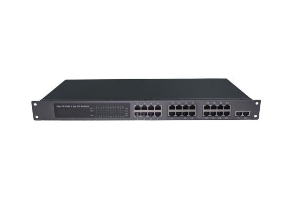 Мощный PoE коммутатор Fast Ethernet на 26 портов 400W