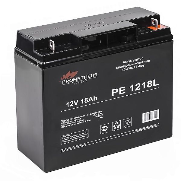 Prometheus Energy аккумулятор свинцово-кислотный РЕ 1218L 12V 18Ah Prometheus Energy аккумулятор свинцово-кислотный РЕ 1218L 12V 18Ah