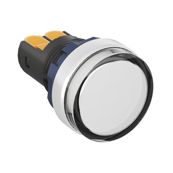 Сигнальный индикатор со встроенным диодом 220В, белый, алюминий, зажим Plug-In Сигнальный индикатор со встроенным диодом 220В, белый, алюминий, зажим Plug-In