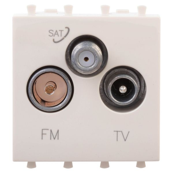 Розетка TV-FM-SAT модульная, Avanti, ванильная дымка, 2 модуля Розетка TV-FM-SAT модульная, Avanti, ванильная дымка, 2 модуля