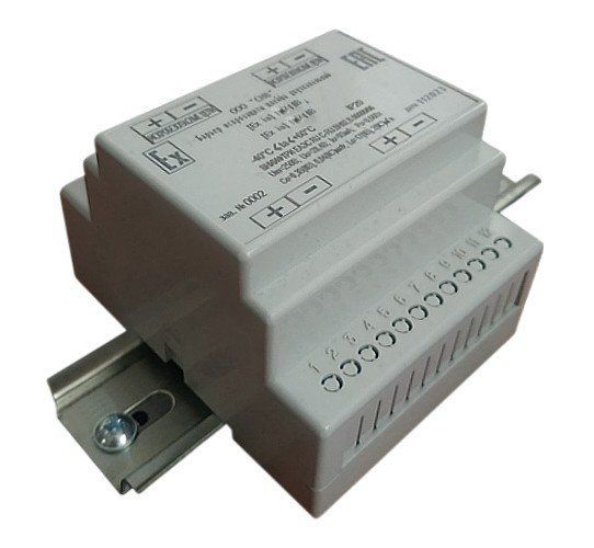 Барьер искрозащиты АБИ-2 DIN (12В, 300мА, IP20) Барьер искрозащиты АБИ-2 DIN (12В, 300мА, IP20)