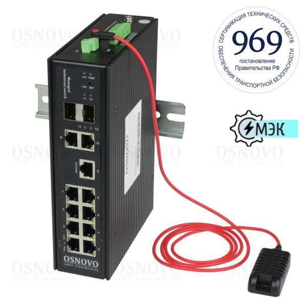 Промышленный управляемый (L2+) PoE коммутатор SW-80822/ILR Промышленный управляемый (L2+) PoE коммутатор SW-80822/ILR