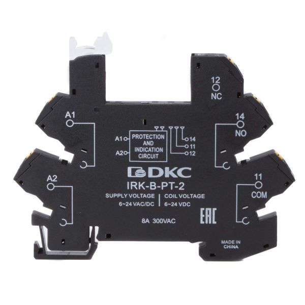 Колодка ультратонкая для реле серии RIS, вх. напр. 48V AC/DC, push-in клеммы Колодка ультратонкая для реле серии RIS, вх. напр. 48V AC/DC, push-in клеммы
