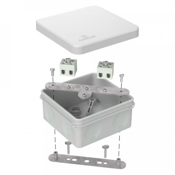 Коробка огнестойкая для о/п двухкомпонентная 60-0210-FR2.5-4 Е15-Е120 RAL7035 80х80х40 Коробка огнестойкая для о/п двухкомпонентная 60-0210-FR2.5-4 Е15-Е120 RAL7035 80х80х40