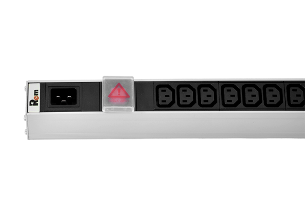 Верт блок розеток Rem-16, 1×16A, выкл, 36C13, 6C19, 1420мм, 33-48U, вход C20