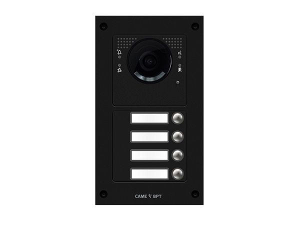 Вызывная вандалозащитная IP-видеопанель MTM VR с 4 кнопками. 2 модуля MKITVIP-24V Вызывная вандалозащитная IP-видеопанель MTM VR с 4 кнопками. 2 модуля MKITVIP-24V