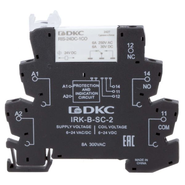 Реле интерфейсное, 1CO, ком. ток 6А, AgSnO2, напряжение 24V AC/DC, винтовые клеммы. Реле интерфейсное, 1CO, ком. ток 6А, AgSnO2, напряжение 24V AC/DC, винтовые клеммы.