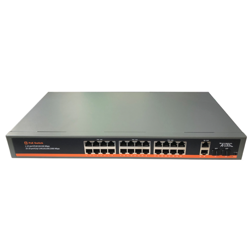 ATEC-POE24L Коммутатор PoE, 100-240 В, 24 порта ATEC-POE24L Коммутатор PoE, 100-240 В, 24 порта