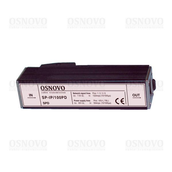 Устройство грозозащиты цепей Ethernet+PoE SP-IP/100PD Устройство грозозащиты цепей Ethernet+PoE SP-IP/100PD