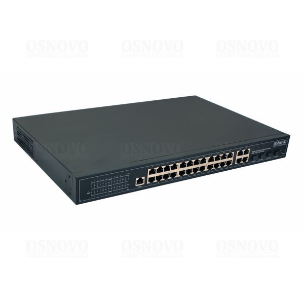Управляемый L2+ PoE коммутатор Gigabit Ethernet на 24 RJ45 PoE + 4 x GE Combo Uplink порта Управляемый L2+ PoE коммутатор Gigabit Ethernet на 24 RJ45 PoE + 4 x GE Combo Uplink порта