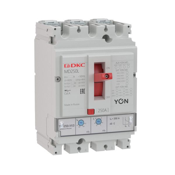 Авт. выкл. YON MD250N-TM040 3P 40А 40kA Ir 0.7…1xIn Авт. выкл. YON MD250N-TM040 3P 40А 40kA Ir 0.7…1xIn