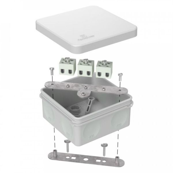 Коробка огнестойкая для о/п двухкомпонентная 60-0210-FR2.5-6 Е15-Е120 RAL7035 80х80х40 Коробка огнестойкая для о/п двухкомпонентная 60-0210-FR2.5-6 Е15-Е120 RAL7035 80х80х40