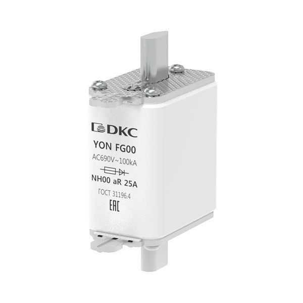 Предохранитель YON ножевого типа FG00 25А 690V характеристика aR Предохранитель YON ножевого типа FG00 25А 690V характеристика aR