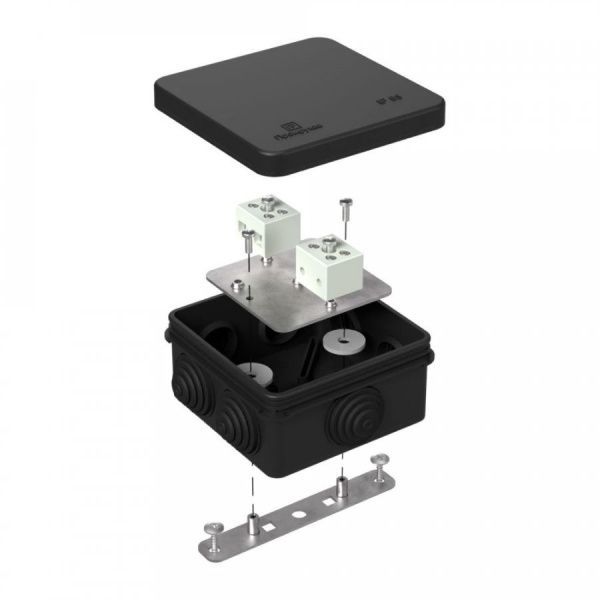 Коробка огнестойкая для о/п 40-0210-FR6.0-4 Е15-Е120 RAL9005 80х80х40 Коробка огнестойкая для о/п 40-0210-FR6.0-4 Е15-Е120 RAL9005 80х80х40